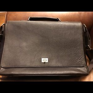 Shinola messenger brief - dark brown NWOT